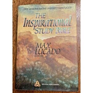 The Inspirational Study Bible - New King James - Hardcover, by Max Lucado DJ